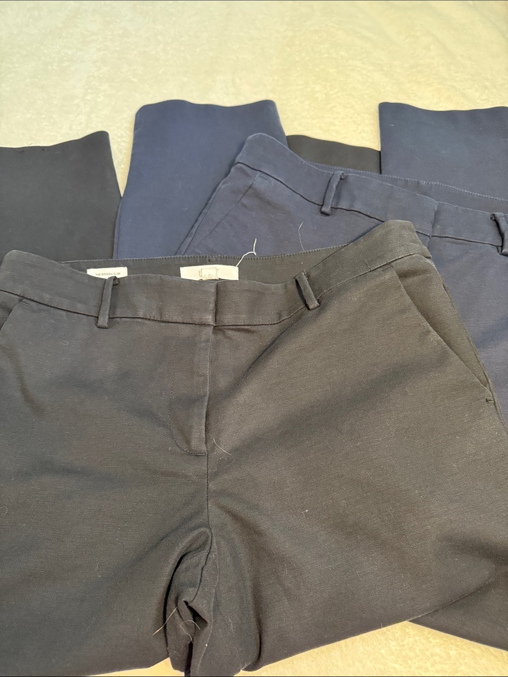 NWOT Loft Riviera Capris (2 pair) in black and navy. 10.